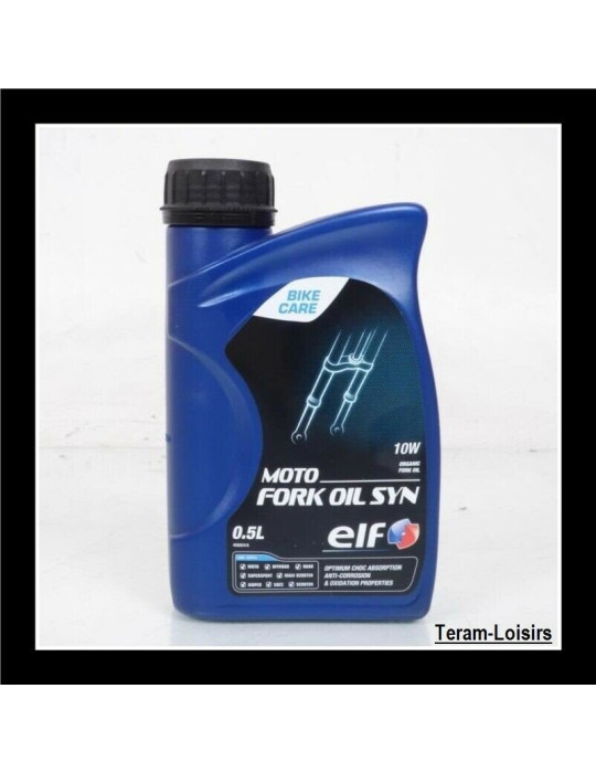 0.5 Litre d'huile ELF MOTO FORK OIL SYN 10W - Haute Performance  - 1