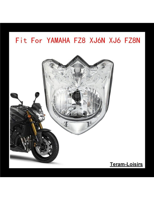Optique de Phare Feu Avant pour Yamaha FZ8 / FZ 8 de 2010 2011 2012 et 2013  - 6