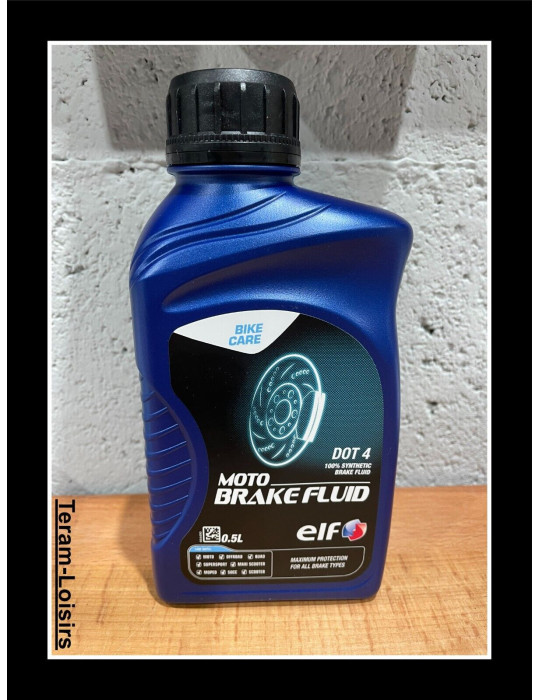 Liquide Frein ELF MOTO BRAKE FLUID DOT 4 - Haute Performance - 0.5L NEUF  - 2