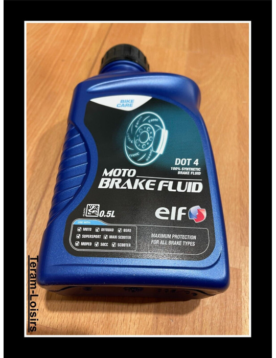 Liquide Frein ELF MOTO BRAKE FLUID DOT 4 - Haute Performance - 0.5L NEUF  - 4