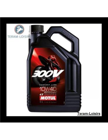 Huile Moteur Moto Motul 300V Factory Line Road Racing 10W40 / 4 litres  - 1