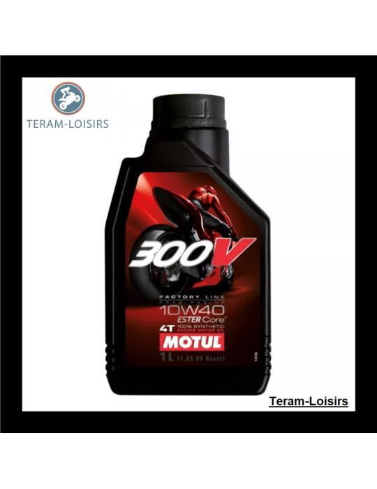 Huile Moteur Moto Motul 300V Factory Line Road Racing 10W40 / 1 litre  - 1