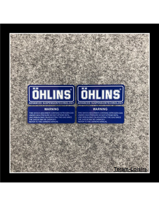 Autocollants Sticker Adhésif Moto / Auto OHLINS Bleu  - 1